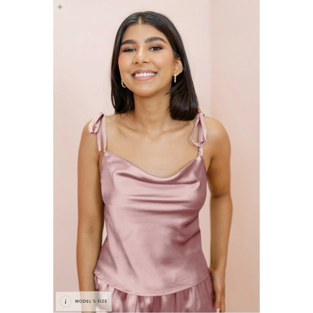 Revelry Dolled Up Satin PJs Rose Quartz